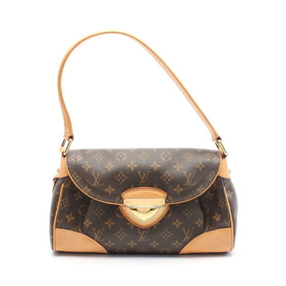 Louis Vuitton Beverly Shoulder Bag Leather Monogram Brown - Picture 1 of 7